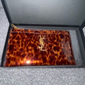 Saint Laurent Brown Tortoiseshell clutch